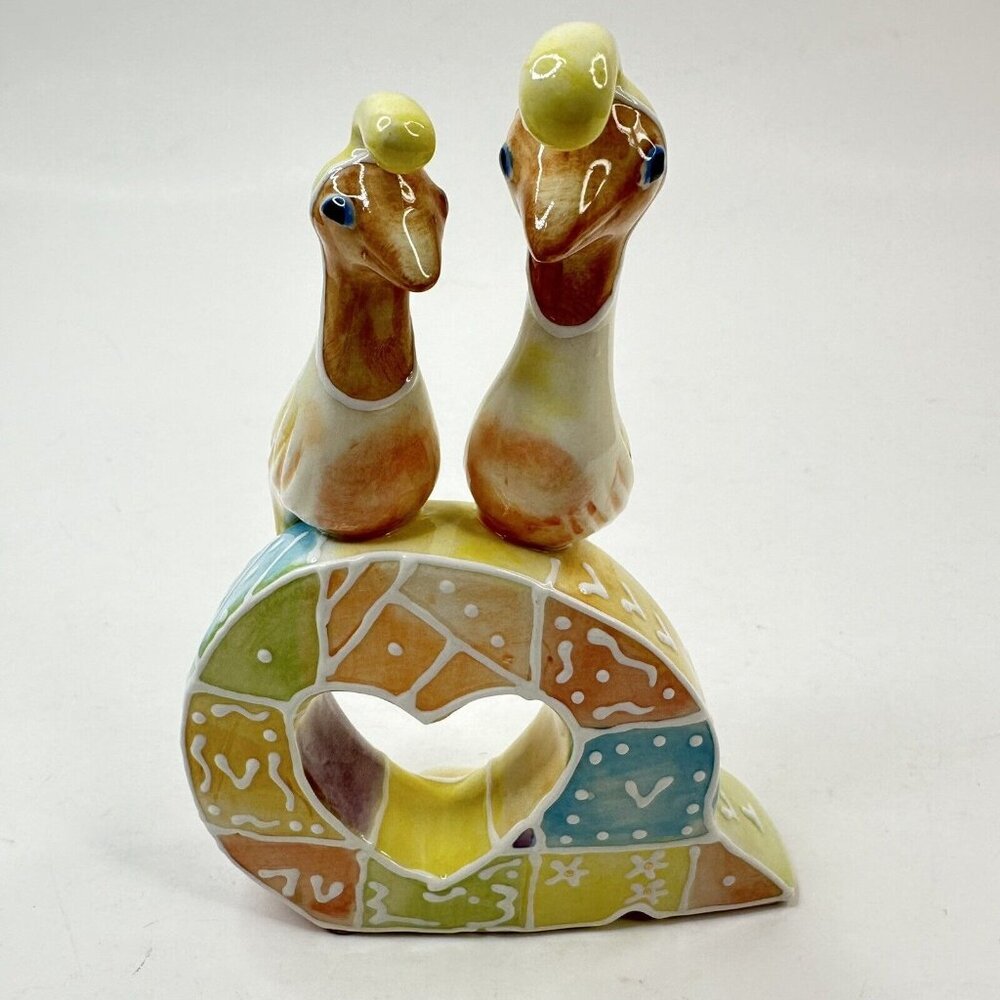 Vtg KOKO Originals “Q” Quails Alphabet Porcelain Figurine Nursery #KO25273